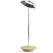 Royyo 17.4 inch 11.00 watt Chrome with Honeydew Felt Desk Lamp Portable Light